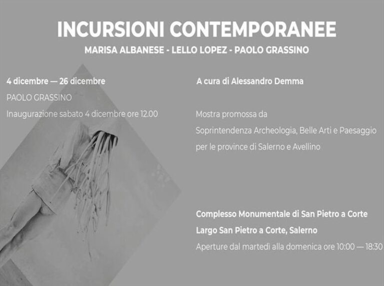 Incursioni Contemporanee Marisa Albanese, Lello Lopez, Paolo Grassino