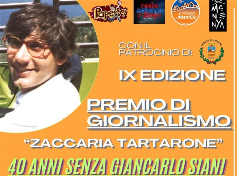 Premio Giornalistico “Zaccaria Tartarone” – IX edizione